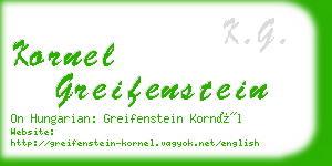 kornel greifenstein business card